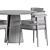 Contemporary Dining Set 97 3D model small image 5