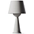 Sleek Wood Hourglass Table Lamp 3D model small image 2