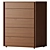 Elegant Walnut Tall Dresser 3D model small image 1