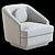 Modern Minimalist Nico Lounge Armchair 3D model small image 4