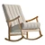 Velvet Tufted Rocking Chair 92.6cm 3D model small image 1