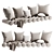 Window Sill Cushion Set 1 3D model small image 1