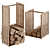 Natural Rattan Log Holder 3D model small image 1