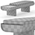 Minotti Pilotis Ottoman Bench 3D model small image 3