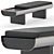 Minotti Pilotis Ottoman Bench 3D model small image 7