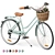 Vintage Ladies 7-Speed Bike with Basket 3D model small image 1