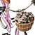 Vintage Ladies 7-Speed Bike with Basket 3D model small image 5