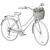 Vintage Ladies 7-Speed Bike with Basket 3D model small image 7