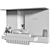 Modern Reception Desk Furniture 3D model small image 29