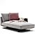 Flexform BRETTON Day Bed - Modern Elegance 3D model small image 3