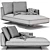 Flexform BRETTON Day Bed - Modern Elegance 3D model small image 4