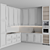 Adjustable Modular Kitchen Unit 3D model small image 6