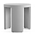 Bronte Aluminum Side Table, 18" Height 3D model small image 5