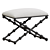 Elegant Pearl Small Bench 3D model small image 2