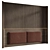 Custom Wood Panel Headboard 3D model small image 3