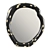 Handcrafted Black Horn Mosaic Mirror 3D model small image 1