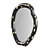 Handcrafted Black Horn Mosaic Mirror 3D model small image 2