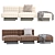 Modern Minotti Twiggy Modular Sofa 3D model small image 3
