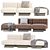 Modern Minotti Twiggy Modular Sofa 3D model small image 7