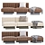 Modern Minotti Twiggy Modular Sofa 3D model small image 9