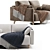 Modern Lieri Sofa with UV Mapping 3D model small image 12