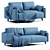 Modern Lieri Sofa with UV Mapping 3D model small image 18