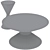 Crate and Barrel Posada Concrete Tables 3D model small image 4