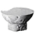 Custom Stone Garden Table, Hipoly 3D model small image 1