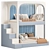 Designer Bunk Bed Kids Room 3D model small image 3