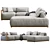 Elegant Sofa by Meridiani Design 3D model small image 2