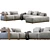 Elegant Sofa by Meridiani Design 3D model small image 3