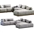 Elegant Sofa by Meridiani Design 3D model small image 4