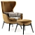 Elegant TAYLOR Armchair Set 3D model small image 1