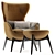 Elegant TAYLOR Armchair Set 3D model small image 4