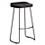 Modern Walnut Saddle Seat Stool 3D model small image 3