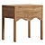 Natural Wood Bedside Table Set 3D model small image 4