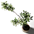 Vintage Metal Vase with Green Leaves 3D model small image 3