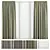 Fabric Curtain and Voile Set 3D model small image 3