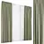 Fabric Curtain and Voile Set 3D model small image 6