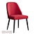 Customizable Velvet Dining Chair 3D model small image 1