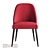 Customizable Velvet Dining Chair 3D model small image 3