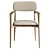 Sleek Poliform CURVE Dining Chair 3D model small image 5