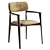 Sleek Poliform CURVE Dining Chair 3D model small image 7