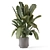 Artisan Stone Pot Indoor Plants 3D model small image 3