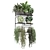 Indoor Hanging Plants Metal Shelf 3D model small image 6