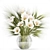 Fields in Glass Vase Bouquet 3D model small image 1