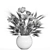 Fields in Glass Vase Bouquet 3D model small image 6