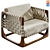 Rustic Charm Bungalow Chair 3D model small image 1