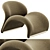 Sleek Le Chat Lounge Chair 3D model small image 3