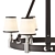 Riley Leather Ring Chandelier Glow 3D model small image 5